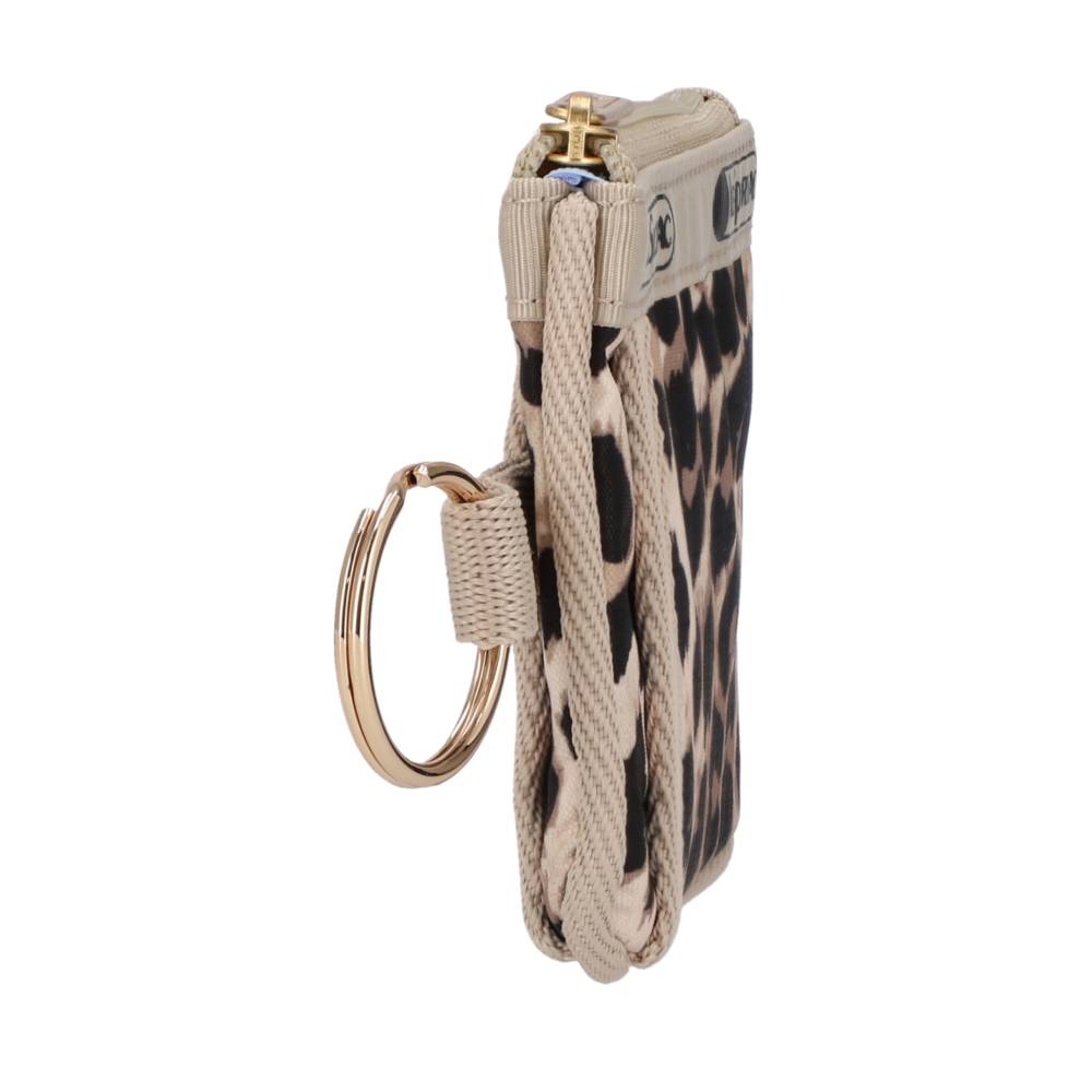 KEY CARD HOLDER 卡片零錢包 - 拿鐵豹紋