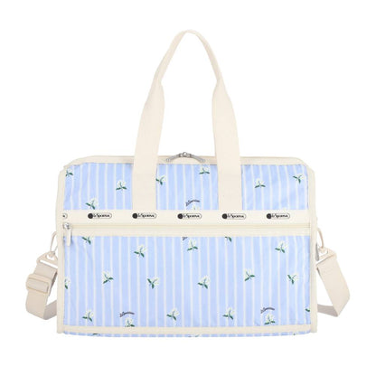 DELUXE MED WEEKENDER 奢華中型旅行袋 - 茉莉條紋