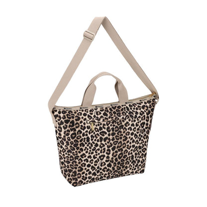 DELUXE EASY CARRY TOTE 兩用托特包 - 拿鐵豹紋