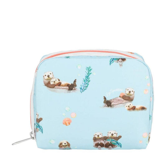 SQUARE COSMETIC 方形化妝包 - 漂浮海獺