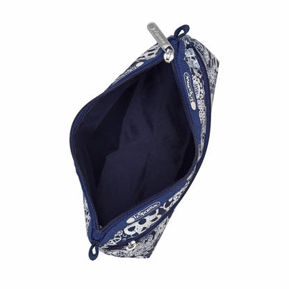 COSMETIC CLUTCH 雙層拉鍊化妝包 - 花卉蕾絲
