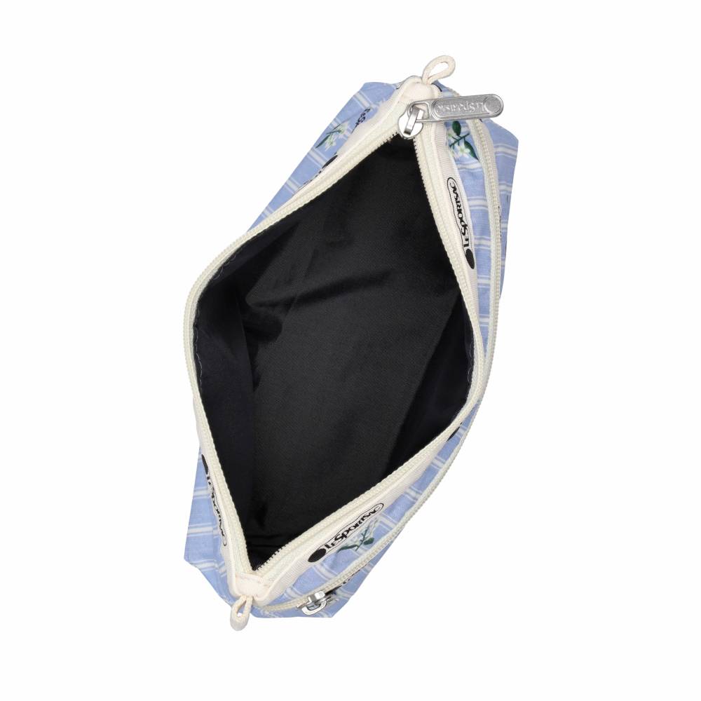COSMETIC CLUTCH 雙層拉鍊化妝包 - 茉莉條紋