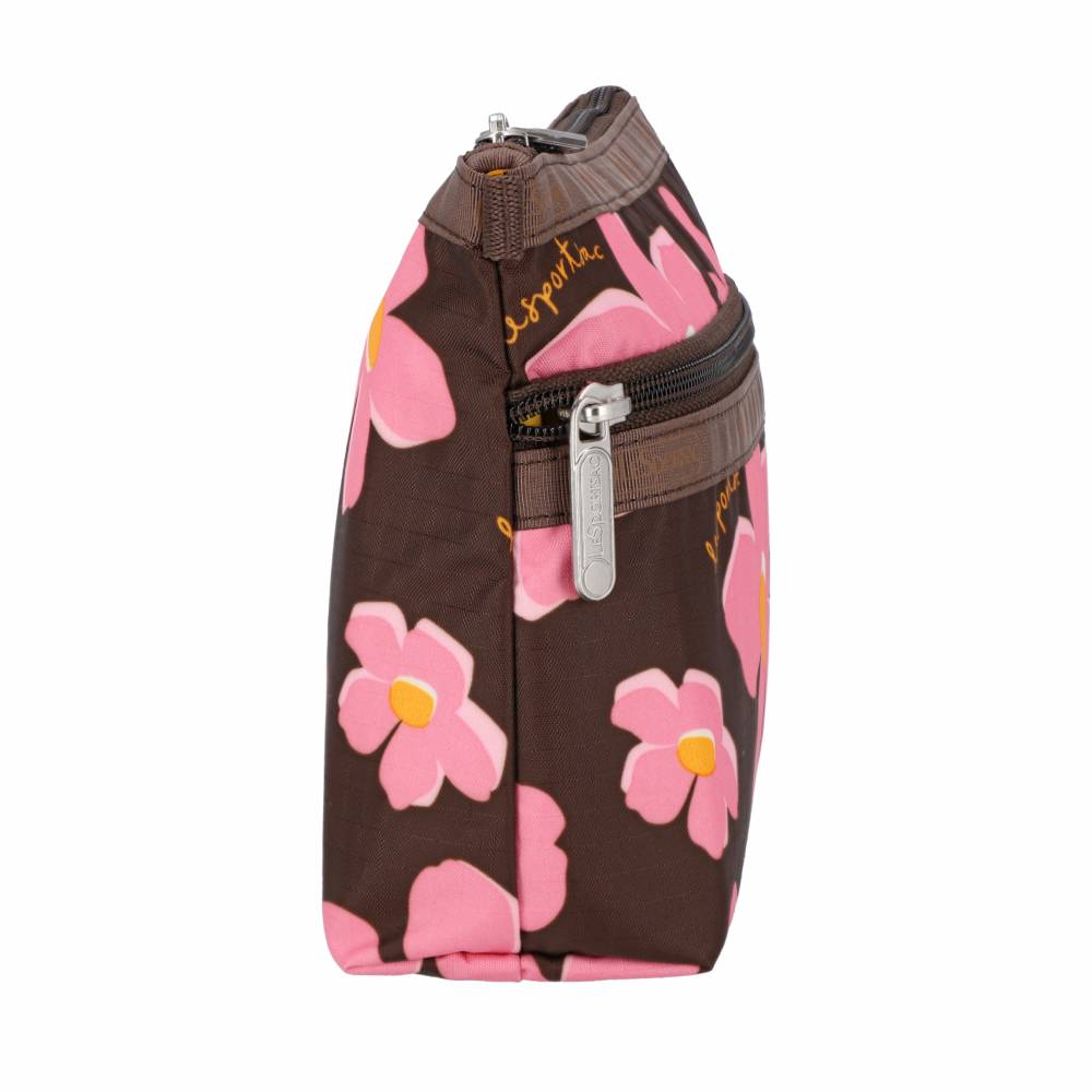 COSMETIC CLUTCH 雙層拉鍊化妝包 - 秋日紫梅