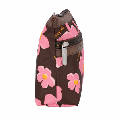 COSMETIC CLUTCH 雙層拉鍊化妝包 - 秋日紫梅