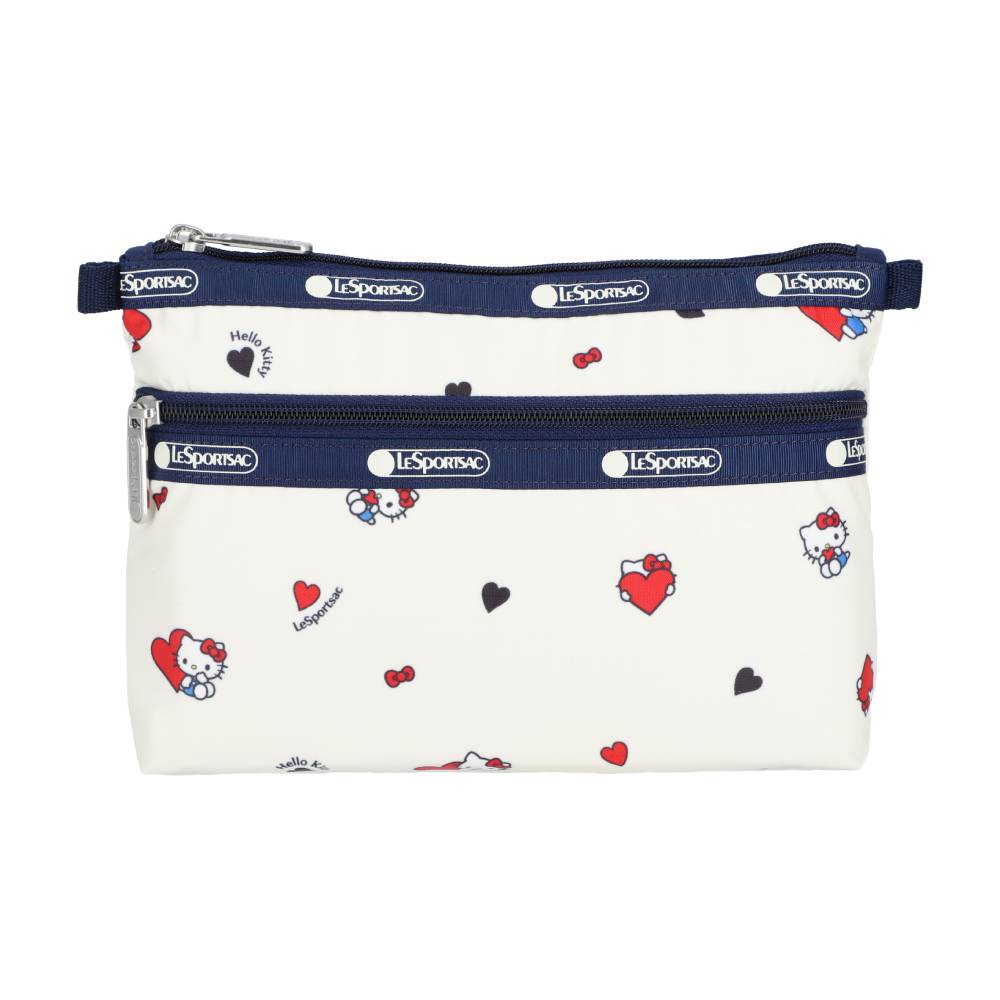 COSMETIC CLUTCH 雙層拉鍊化妝包 - HELLO KITTY 心語呢喃