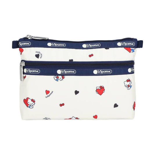 COSMETIC CLUTCH 雙層拉鍊化妝包 - HELLO KITTY 心語呢喃