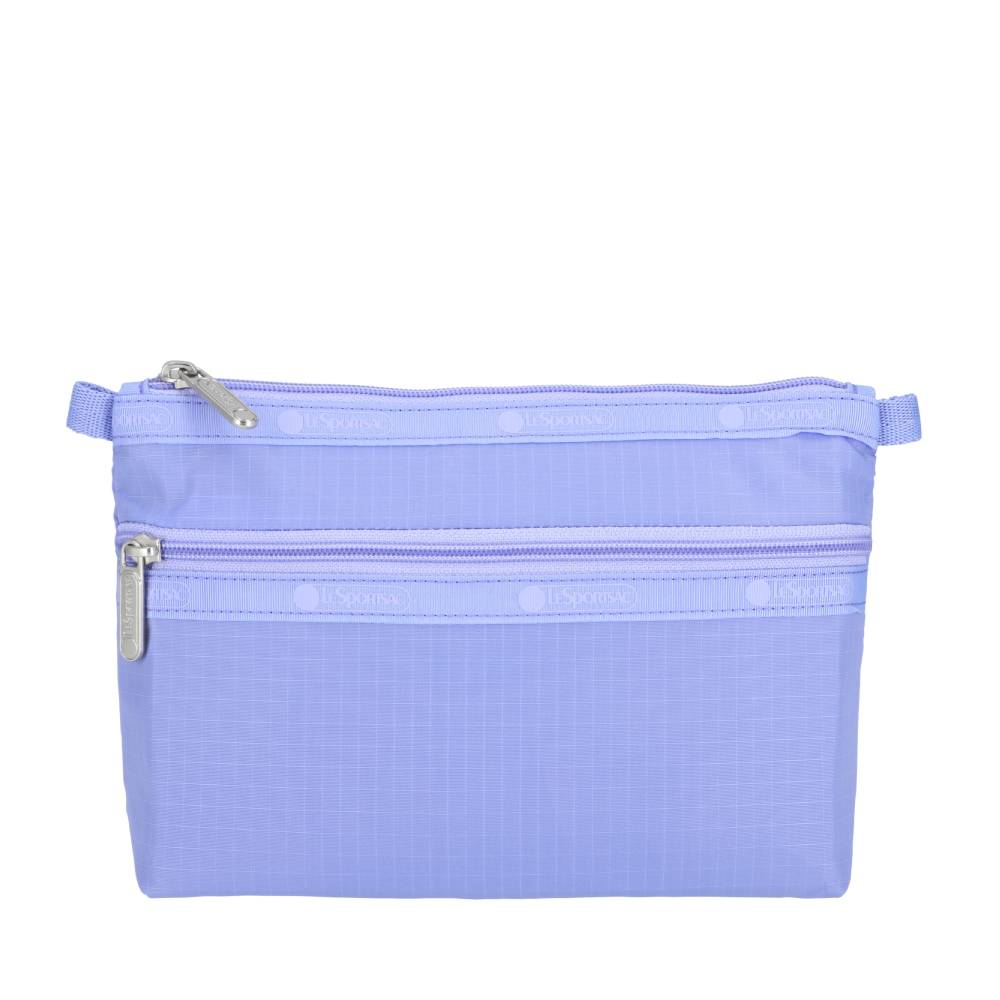 COSMETIC CLUTCH 雙層拉鍊化妝包 - 淡紫夢境