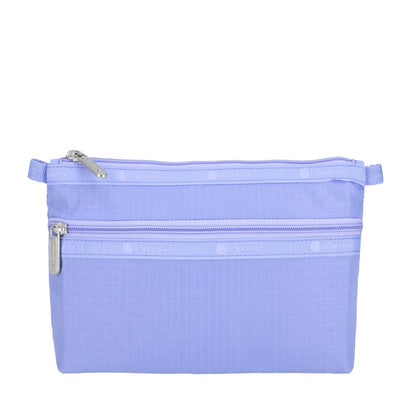 COSMETIC CLUTCH 雙層拉鍊化妝包 - 淡紫夢境