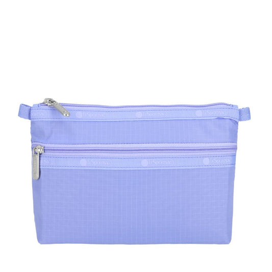 COSMETIC CLUTCH 雙層拉鍊化妝包 - 淡紫夢境