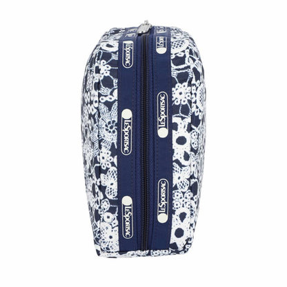 EXTRA LARGE RECTANGULAR COSMETIC 加大型化妝包 - 花卉蕾絲