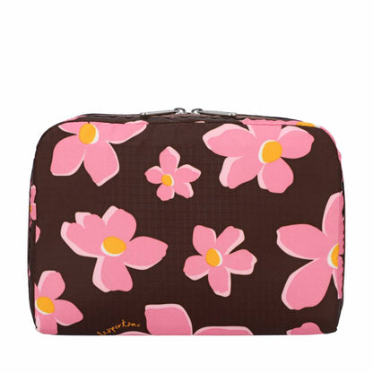EXTRA LARGE RECTANGULAR COSMETIC 加大型化妝包 - 秋日紫梅