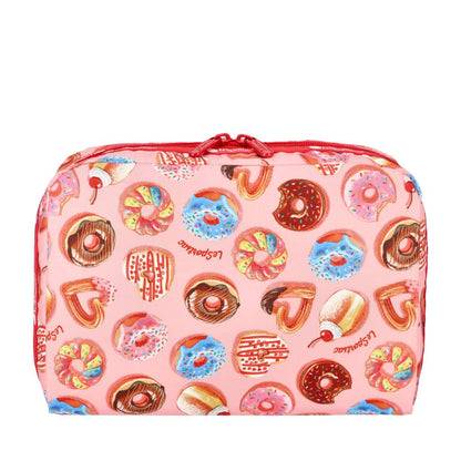 EXTRA LARGE RECTANGULAR COSMETIC 加大型化妝包 - 甜甜圈派對