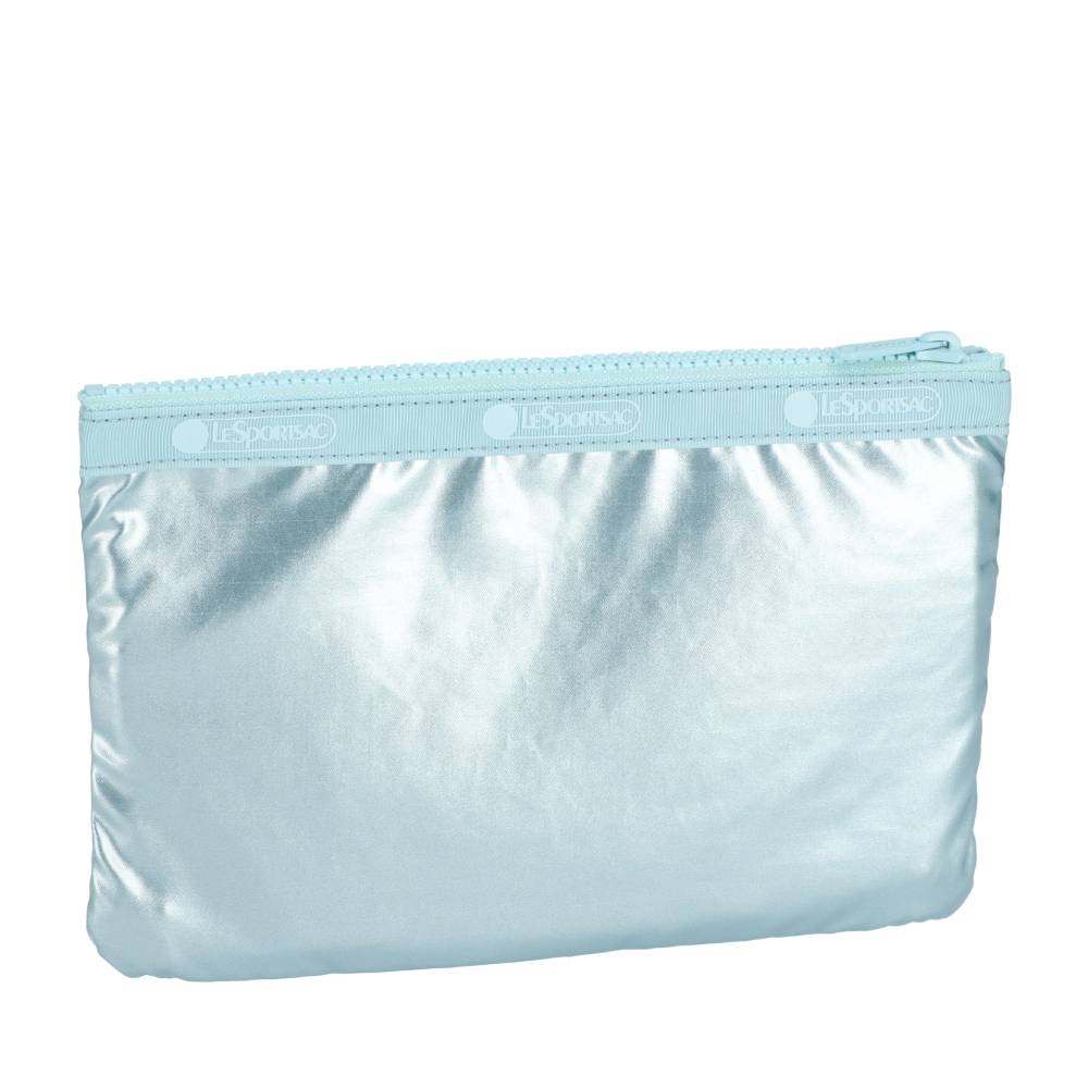 3-ZIP COSMETIC 三層拉鍊化妝包 - 湖水藍光