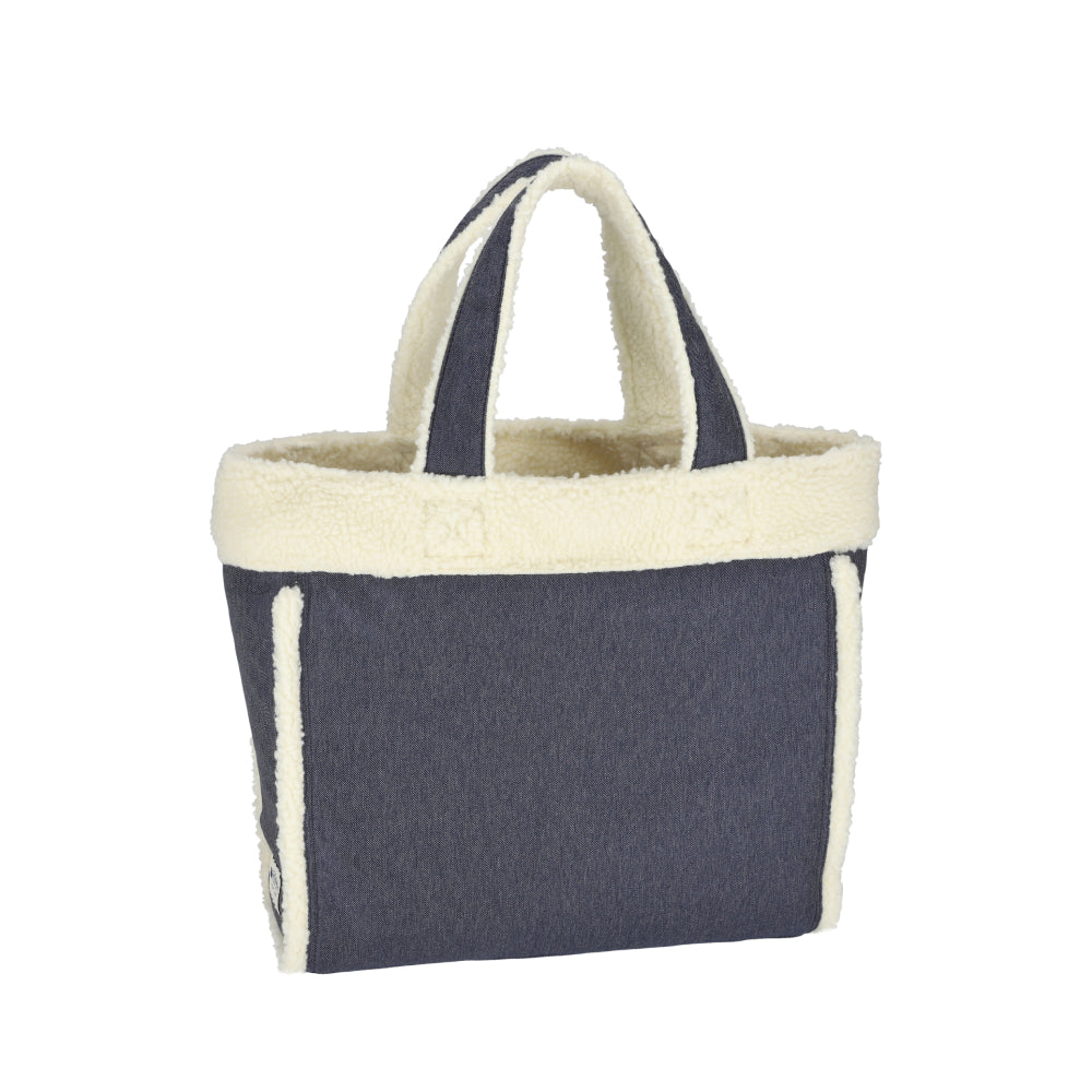 TWO WAY DENIM TOTE 兩用托特包 - 經典丹寧/羊羔絨