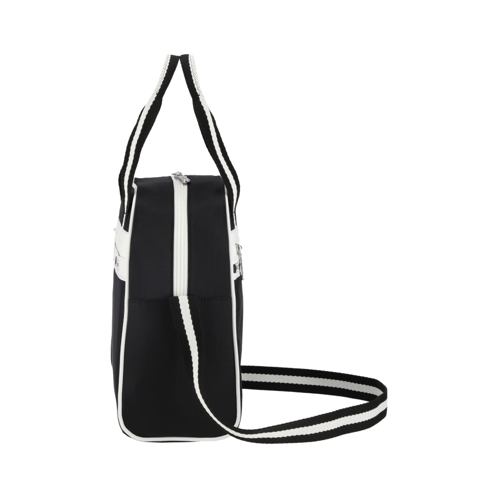 N/S MINI SATCHEL 迷你兩用斜背包 - 滾邊夜幕黑
