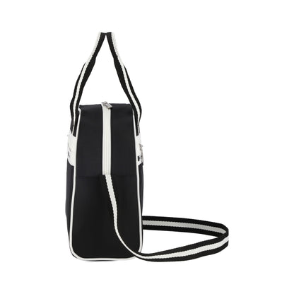 N/S MINI SATCHEL 迷你兩用斜背包 - 滾邊夜幕黑