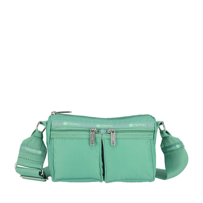 E/W DOUBLE POCKET BAG 雙口袋肩背包 - 鼠尾草綠