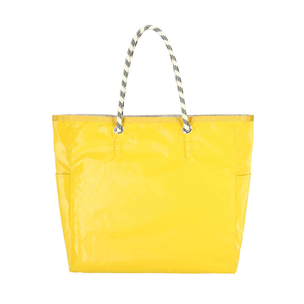 LARGE 2 WAY TOTE 大型雙面托特包 - 檸檬黃/珠光白