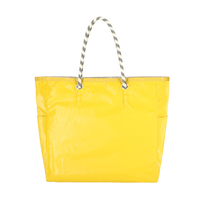 LARGE 2 WAY TOTE 大型雙面托特包 - 檸檬黃/珠光白