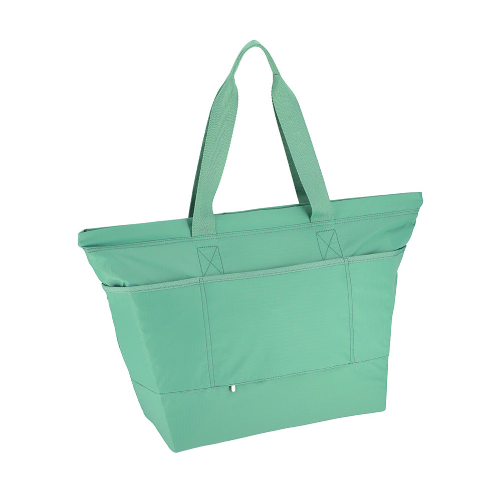 CARLIN ZIP TOP TOTE BAG 簡約兩側拉鍊托特包 - 鼠尾草綠