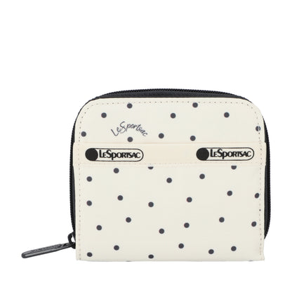 CLAIRE WALLET 拉鍊短夾 - 水玉點點