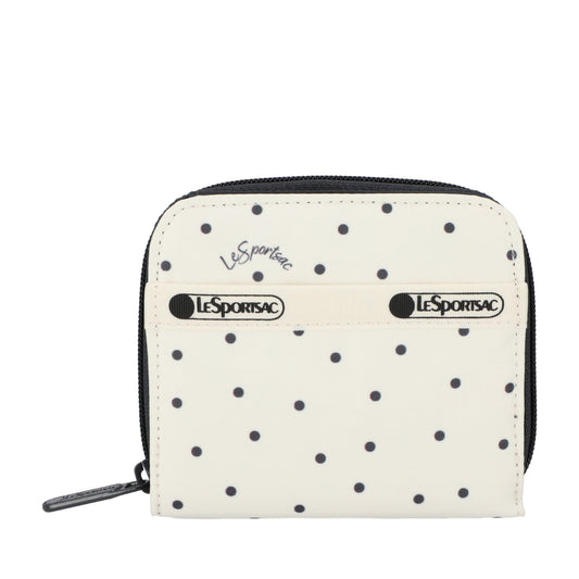 CLAIRE WALLET 拉鍊短夾 - 水玉點點