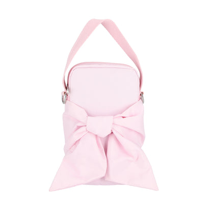 BOW MINI PHONE CROSSBODY 蝴蝶結迷你手機包 - 粉緞蝴蝶