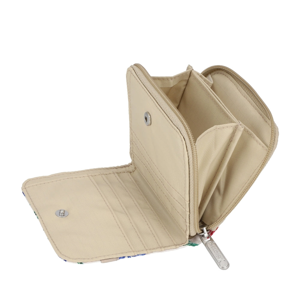 CLAIRE WALLET 拉鍊短夾 - 水彩花園