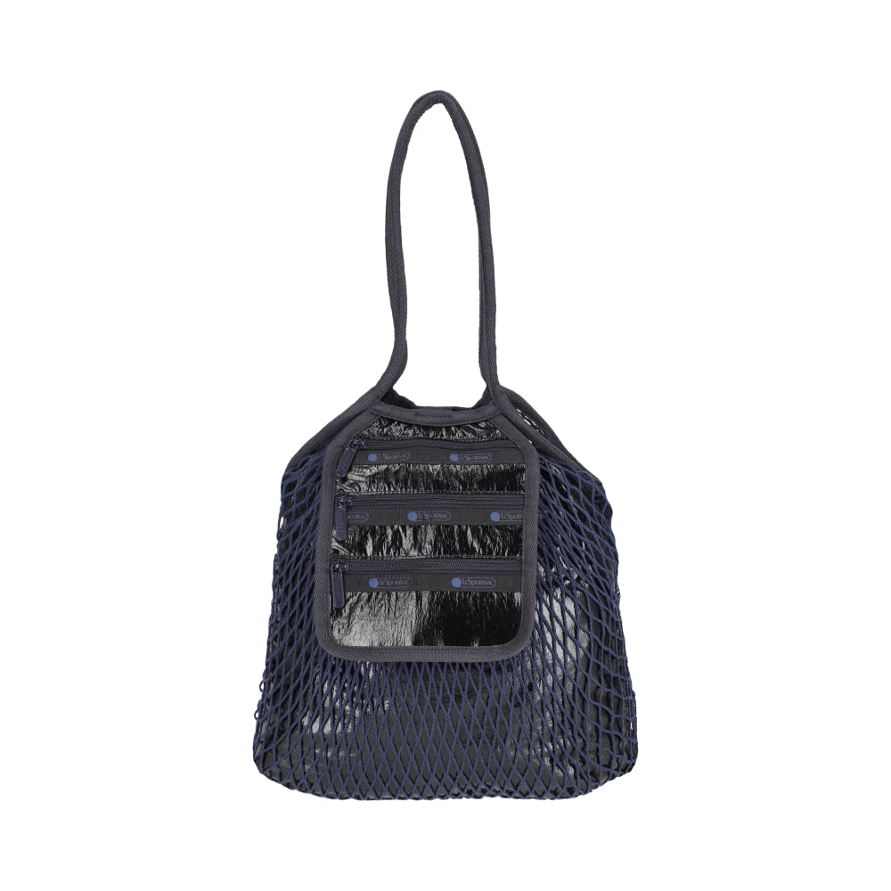 MED NET TOTE BAG 中型網狀肩背包 - 曜岩黑