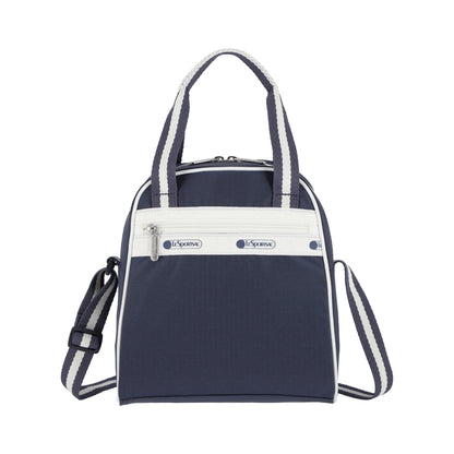 N/S MINI SATCHEL 迷你兩用斜背包 - 滾邊深海藍