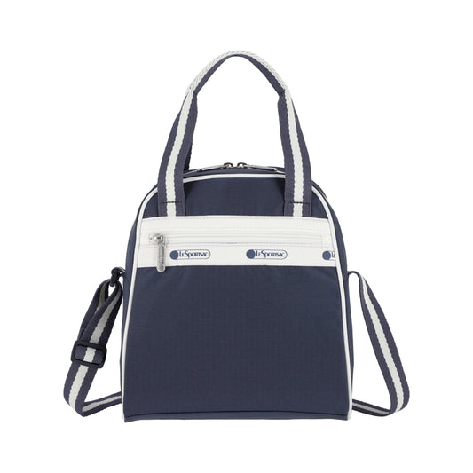 N/S MINI SATCHEL 迷你兩用斜背包 - 滾邊深海藍