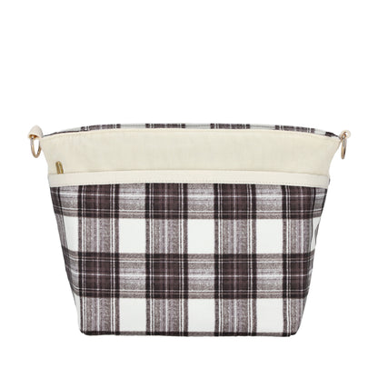 SMALL BUCKET BAG 小型斜背方形包 - 蘇格蘭塔坦/燈芯絨