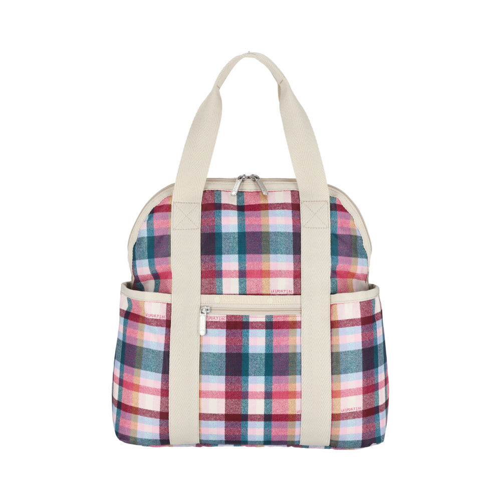 DOUBLE TROUBLE BACKPACK 兩用後背包 - 戀粉格紋