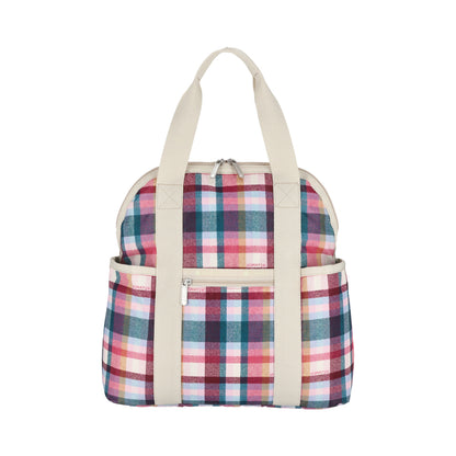 DOUBLE TROUBLE BACKPACK 兩用後背包 - 戀粉格紋