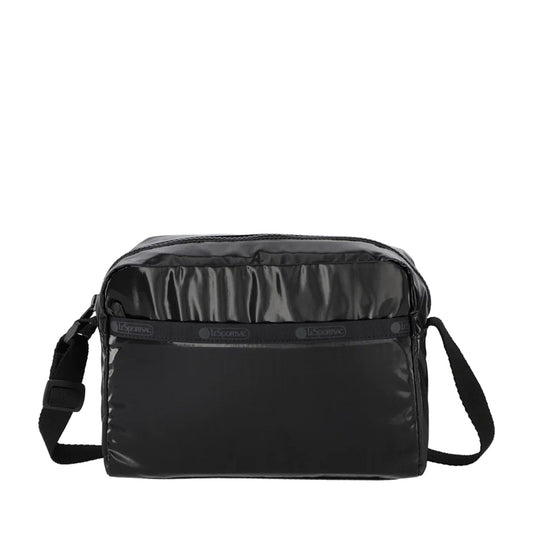 DANIELLA CROSSBODY 拉鍊斜背包 - 閃耀黑