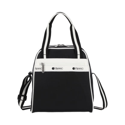 N/S MINI SATCHEL 迷你兩用斜背包 - 滾邊夜幕黑