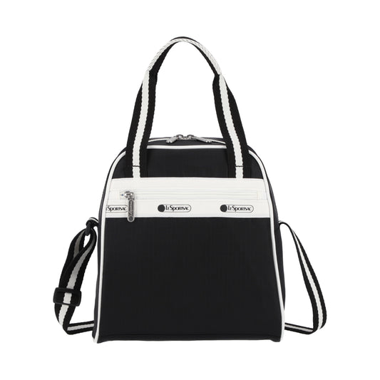 N/S MINI SATCHEL 迷你兩用斜背包 - 滾邊夜幕黑