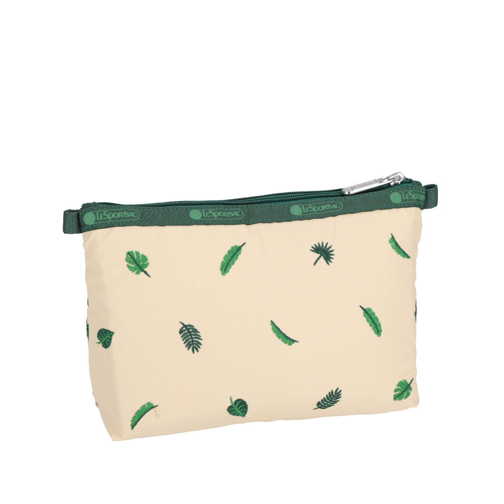 COSMETIC CLUTCH 雙層拉鍊化妝包 - 棕櫚風情