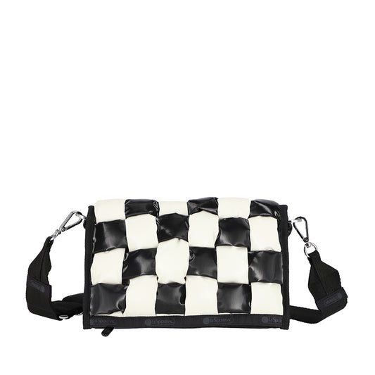 CONV WOVEN CLUTCH 兩用手拿肩背包 - 夜黑珠光