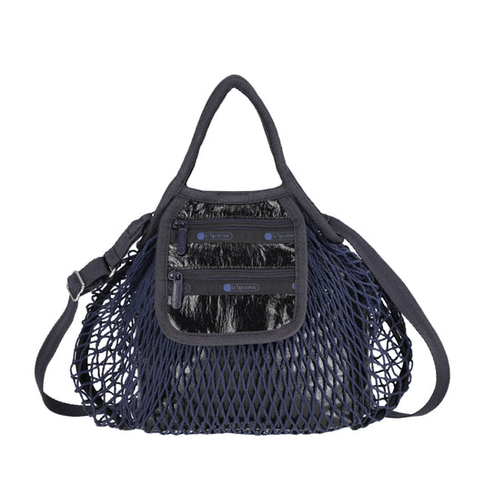 SM NET SHOULDER BAG 小型網狀肩背包 - 曜岩黑