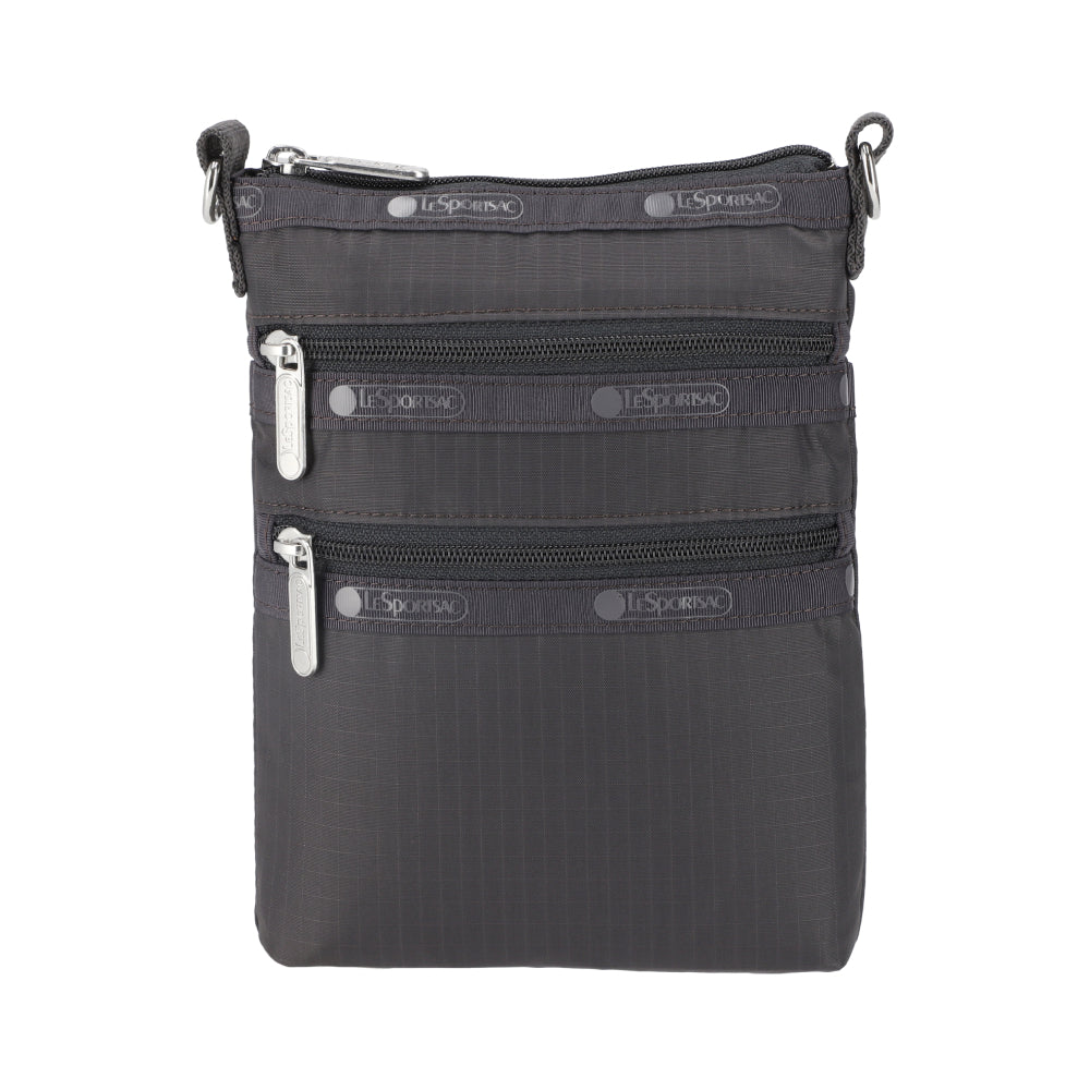 3 ZIP CROSSBODY 三層拉鍊斜背包 - 夜幕灰