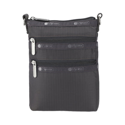 3 ZIP CROSSBODY 三層拉鍊斜背包 - 夜幕灰