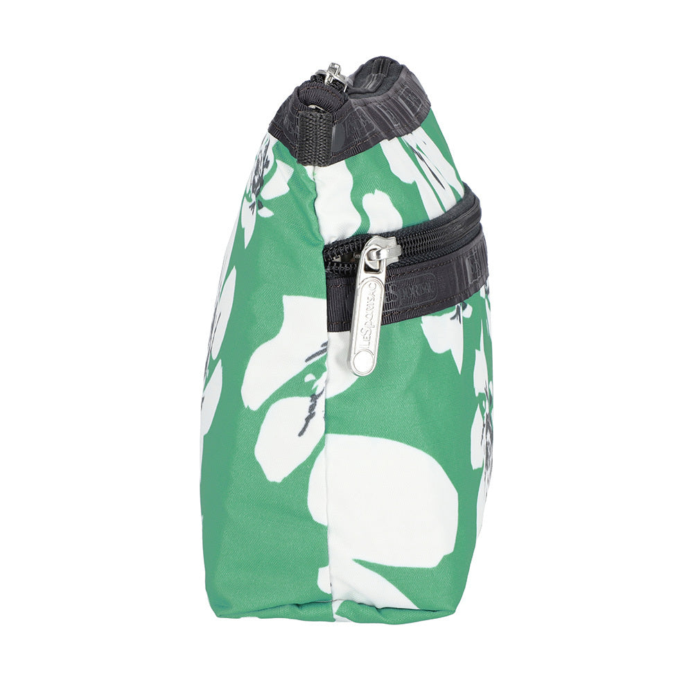 COSMETIC CLUTCH 雙層拉鍊化妝包 - 翠綠花園