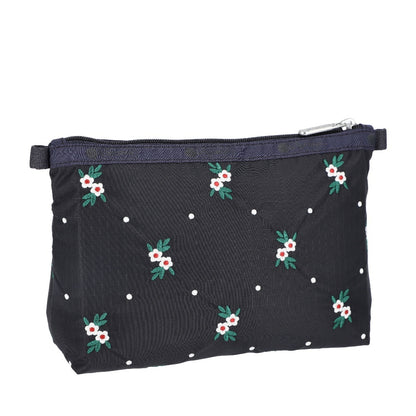 COSMETIC CLUTCH 雙層拉鍊化妝包 - 典雅花苑