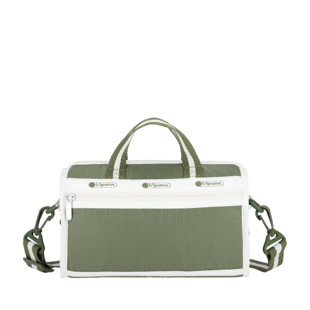 MINI DUFFEL CROSSBODY 迷你筒狀肩背包 - 滾邊橄欖綠