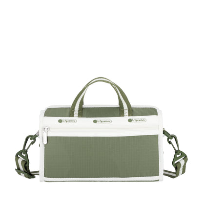 MINI DUFFEL CROSSBODY 迷你筒狀肩背包 - 滾邊橄欖綠