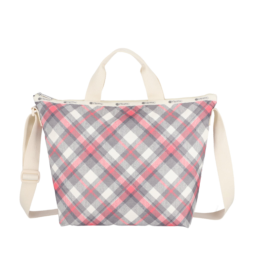 DELUXE EASY CARRY TOTE 兩用托特包 - 灰粉格紋