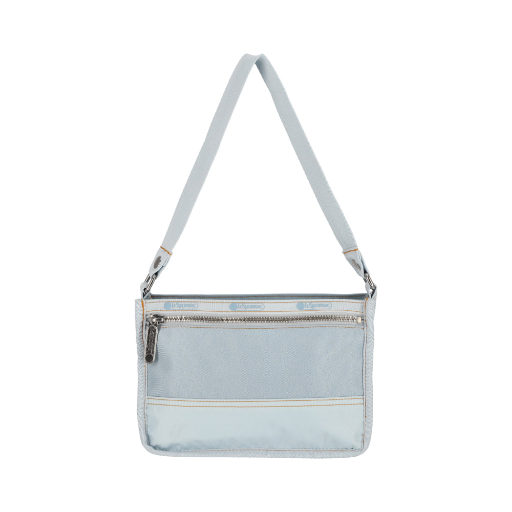 SM ZIP SHOULDER BAG 小型拉鍊肩背包 - 水洗丹寧