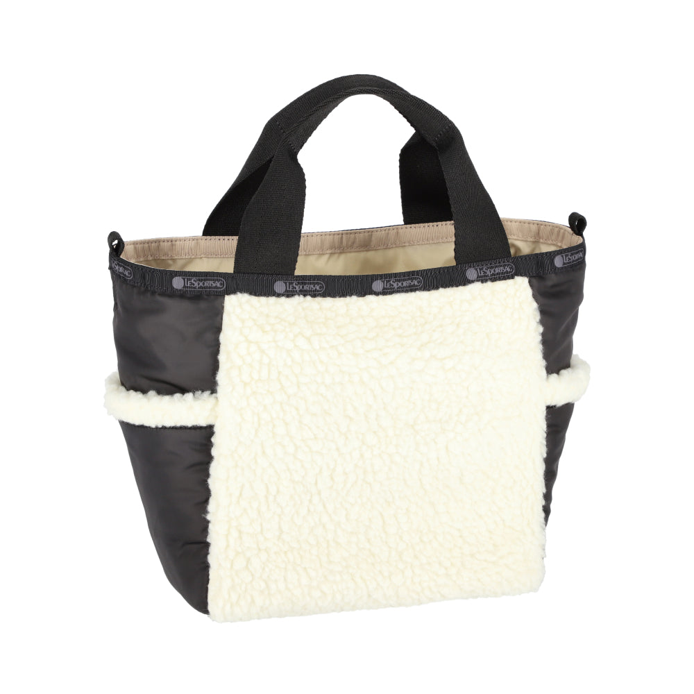 PUFFY MINI DUFFEL 迷你毛毛托特包 - 奶油白羊羔絨