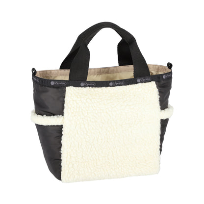 PUFFY MINI DUFFEL 迷你毛毛托特包 - 奶油白羊羔絨